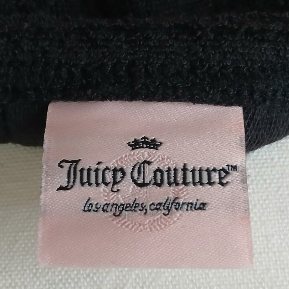Juicy Couture Vintage Y2K Terrycloth Drop Waist Romper Shorts Black Size Large - Picture 5 of 6